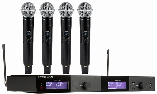 Shure SLXD4QDAN+ Quad Wireless SM58 Handheld System