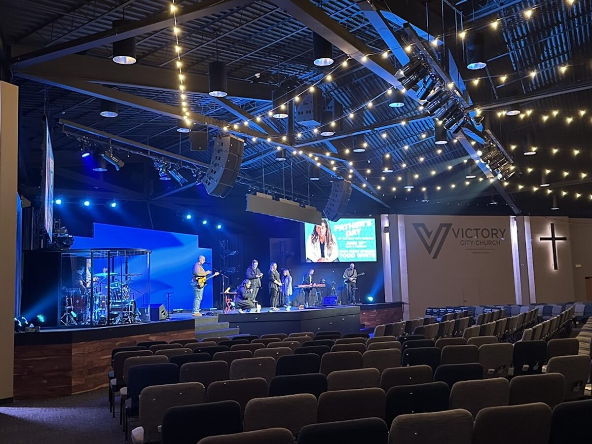 Modern Church Auditorium with Advanced Lighting